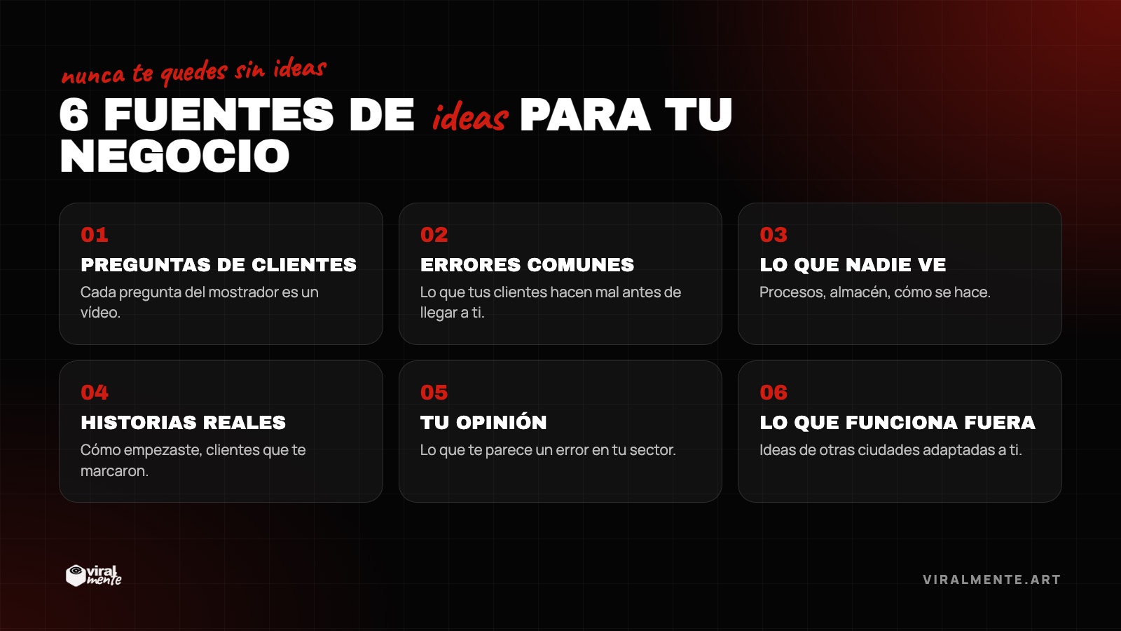 6 fuentes de ideas para tu negocio — nunca te quedes sin ideas