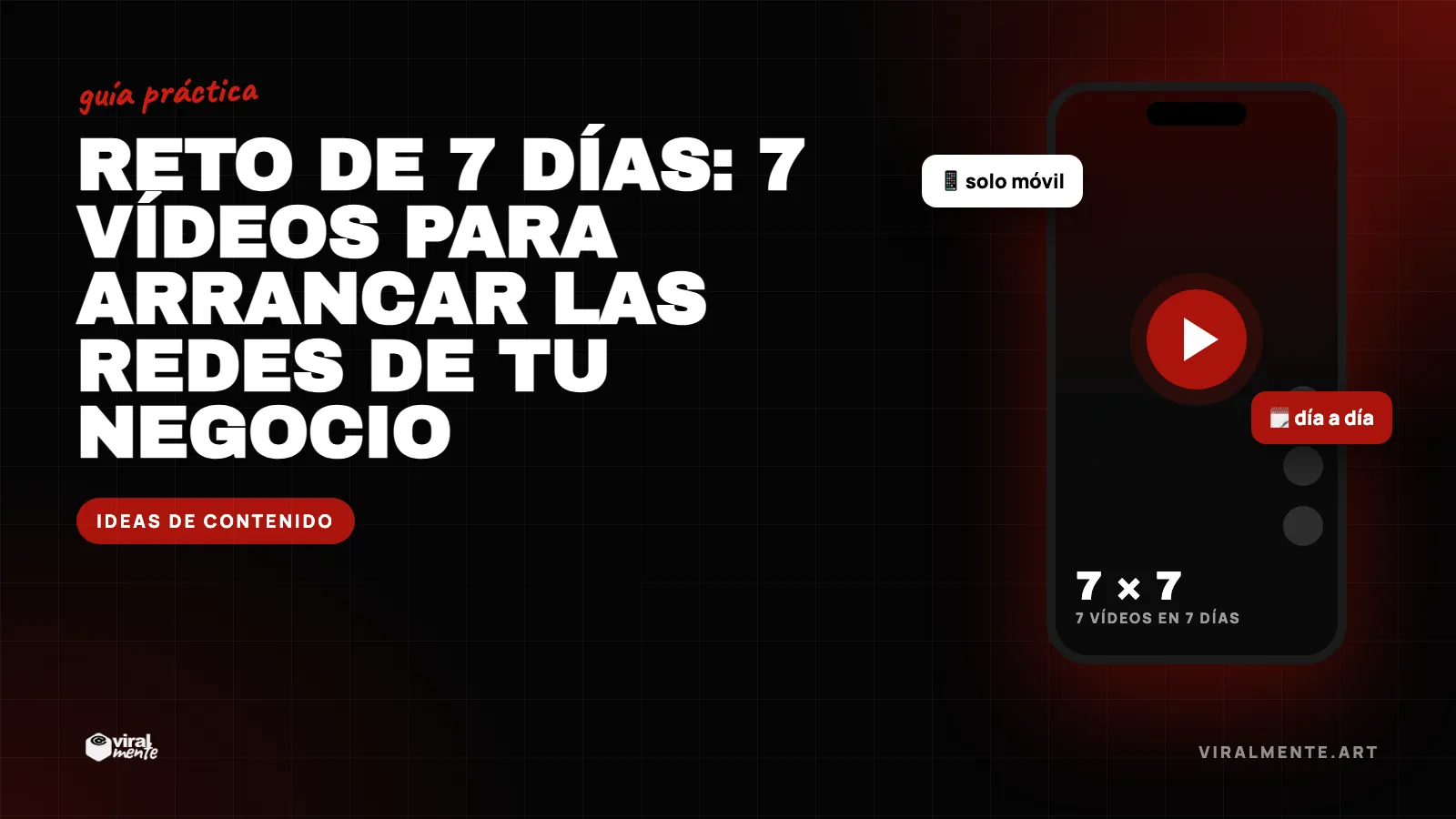 Reto de 7 días: 7 vídeos para arrancar las redes de tu negocio